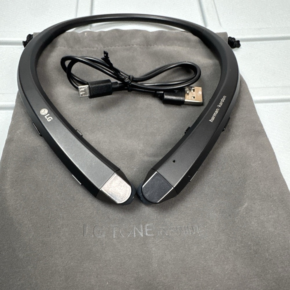 LG Tone Infinim HBS-910 Black Bluetooth Wireless Headset  Harman Kardon-TESTED